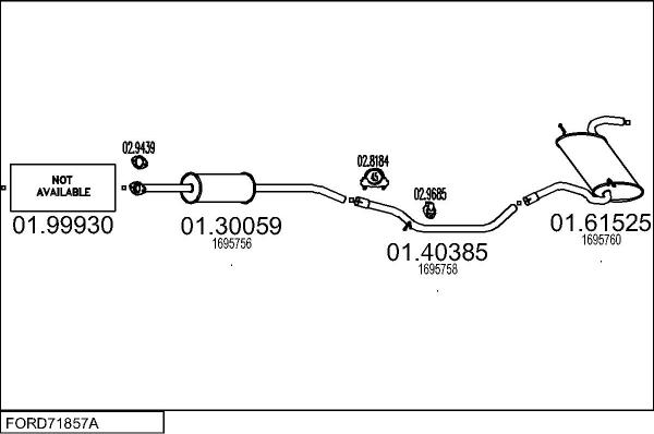 MTS FORD71857A008150 - Échappement droxauto.com