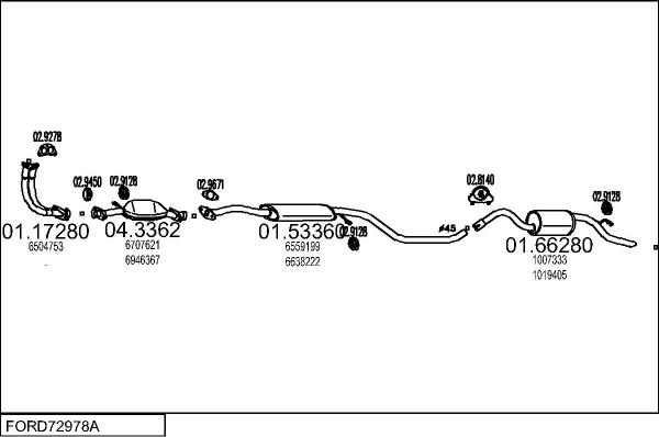 MTS FORD72978A117953 - Échappement droxauto.com