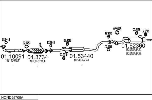 MTS HOND95709A005201 - Échappement droxauto.com