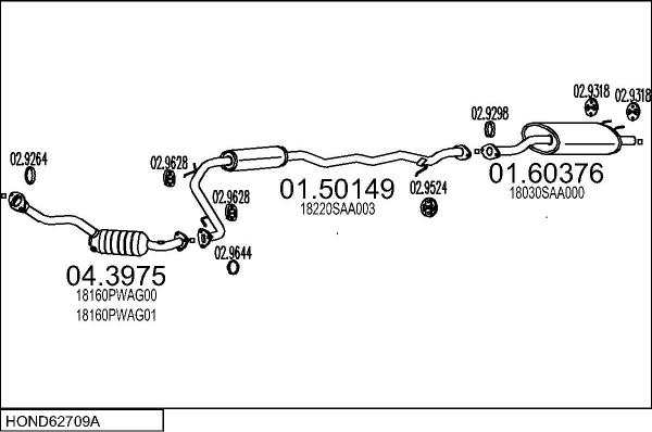 MTS HOND62709A016317 - Échappement droxauto.com