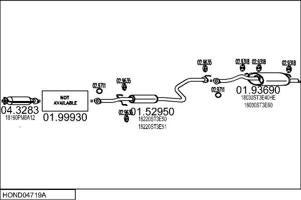 MTS HOND04719A004289 - Échappement droxauto.com