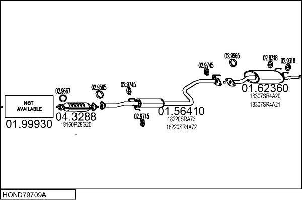 MTS HOND79709A004293 - Échappement droxauto.com