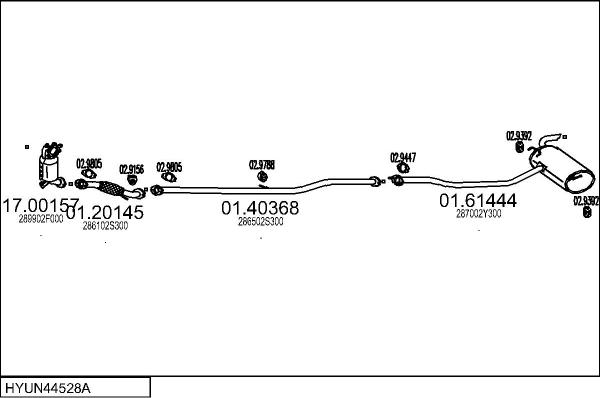 MTS HYUN44528A009446 - Échappement droxauto.com