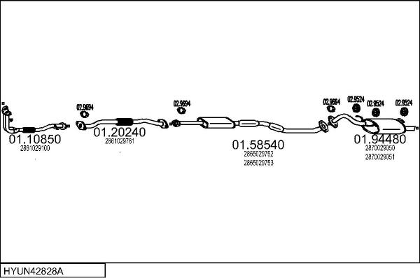 MTS HYUN42828A005205 - Échappement droxauto.com