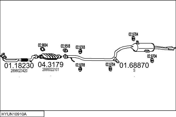 MTS HYUN10910A004557 - Échappement droxauto.com