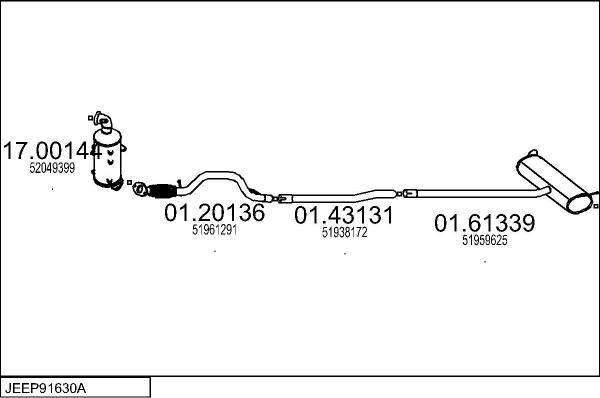 MTS JEEP91630A107051 - Échappement droxauto.com