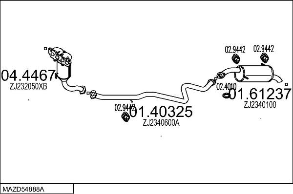 MTS MAZD54888A119035 - Échappement droxauto.com