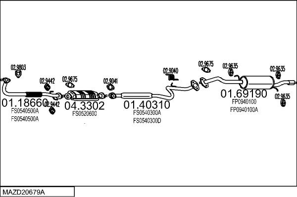 MTS MAZD20679A003719 - Échappement droxauto.com