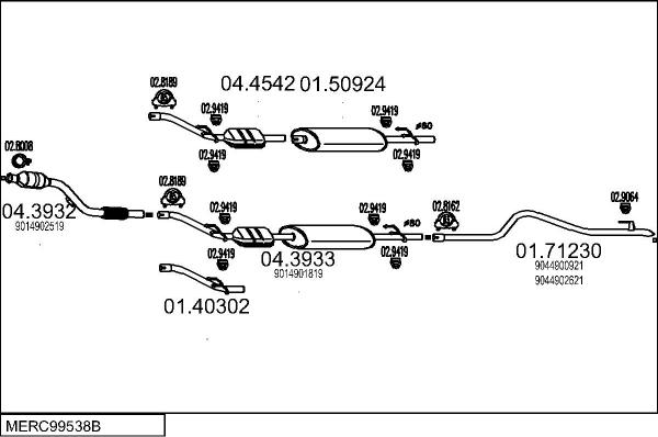 MTS MERC99538B014984 - Échappement droxauto.com