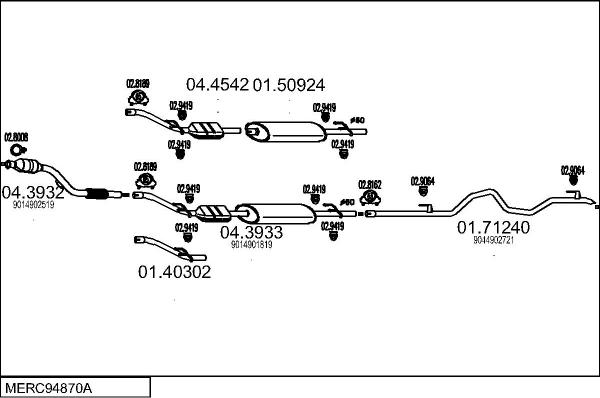 MTS MERC94870A014973 - Échappement droxauto.com
