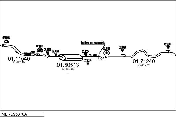 MTS MERC95870A014973 - Échappement droxauto.com