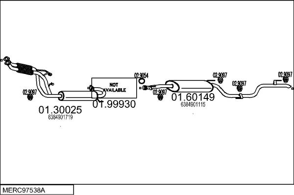 MTS MERC97538A008983 - Échappement droxauto.com