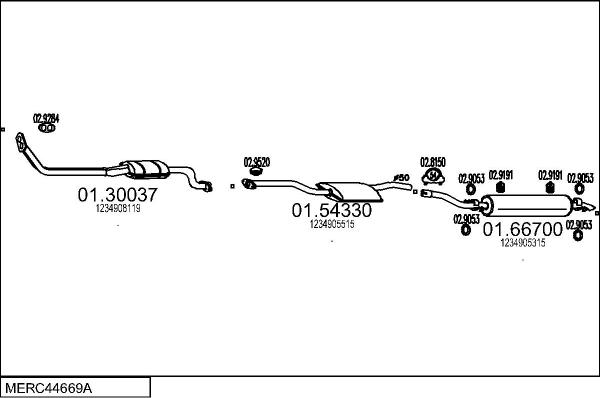 MTS MERC44669A000401 - Échappement droxauto.com
