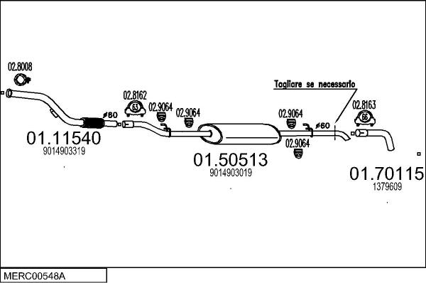 MTS MERC00548A014984 - Échappement droxauto.com