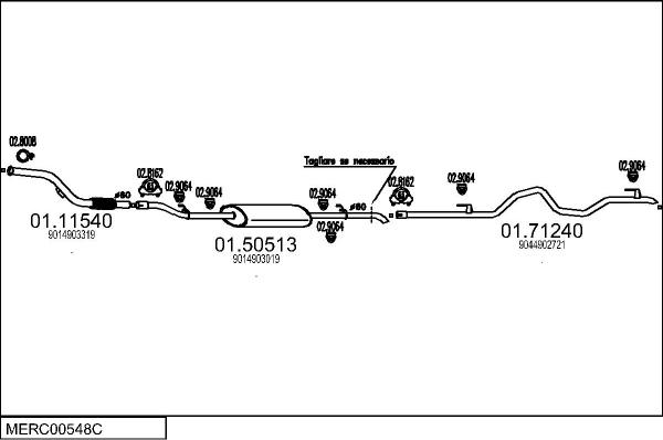 MTS MERC00548C014984 - Échappement droxauto.com