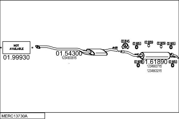 MTS MERC13730A000401 - Échappement droxauto.com