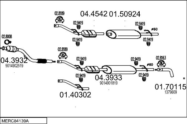 MTS MERC84139A015000 - Échappement droxauto.com