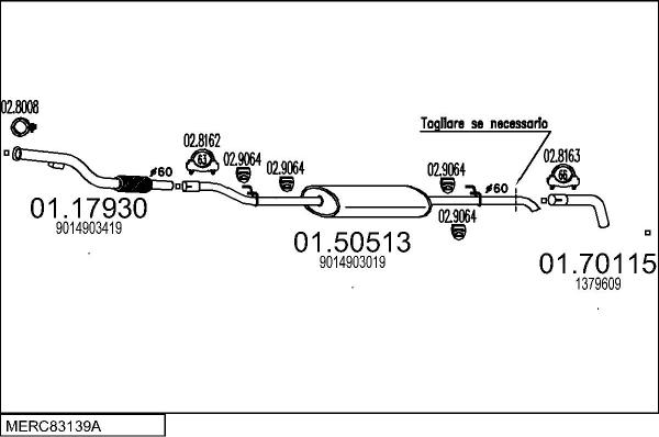 MTS MERC83139A015000 - Échappement droxauto.com