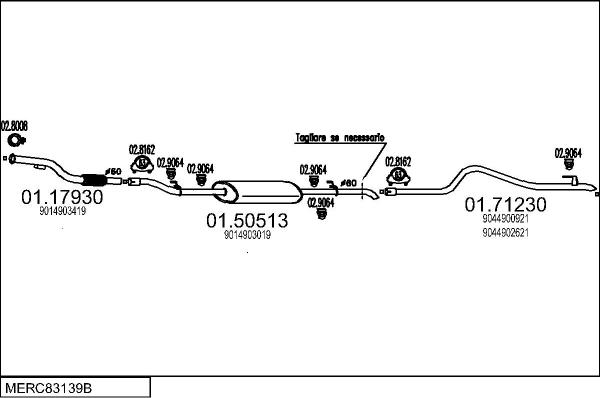 MTS MERC83139B015000 - Échappement droxauto.com