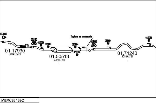 MTS MERC83139C015000 - Échappement droxauto.com