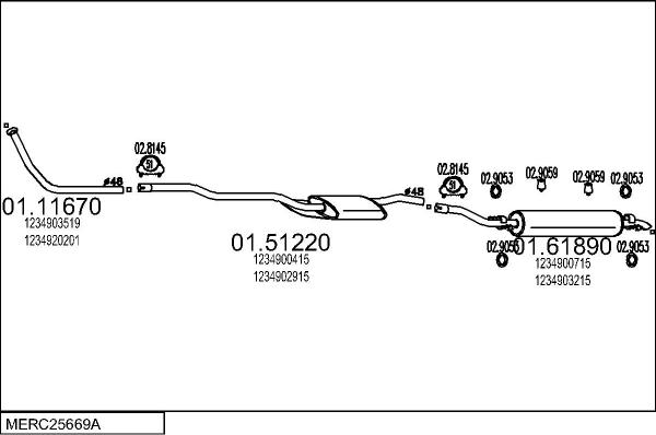 MTS MERC25669A000410 - Échappement droxauto.com
