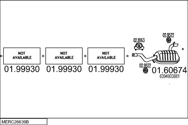 MTS MERC26639B017410 - Échappement droxauto.com