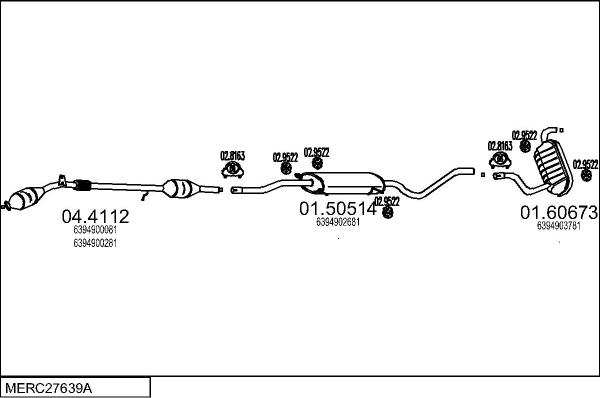 MTS MERC27639A017410 - Échappement droxauto.com