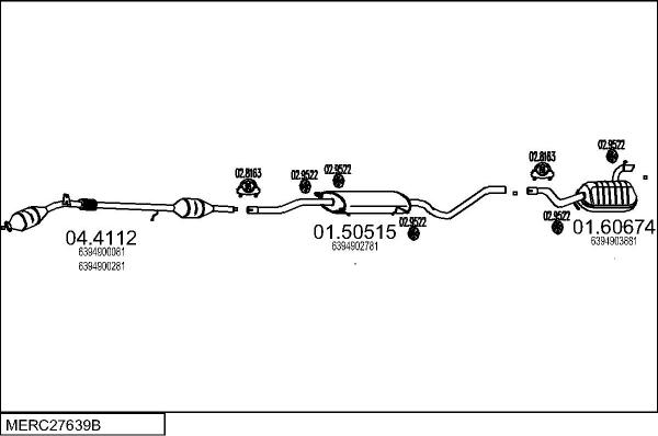 MTS MERC27639B017410 - Échappement droxauto.com