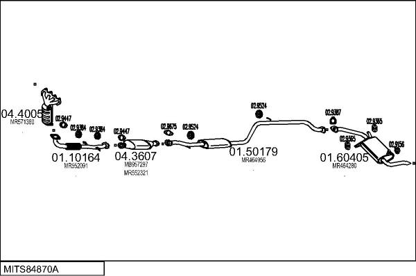 MTS MITS84870A027280 - Échappement droxauto.com