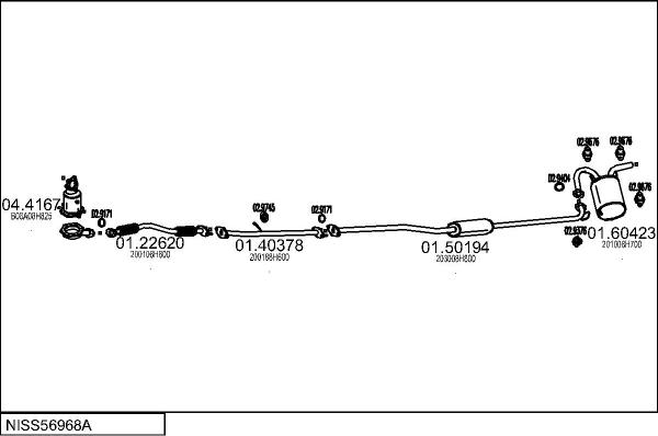 MTS NISS56968A021557 - Échappement droxauto.com
