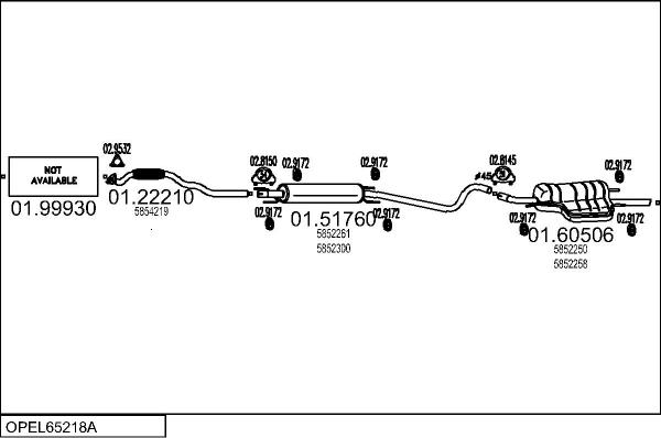 MTS OPEL65218A132620 - Échappement droxauto.com