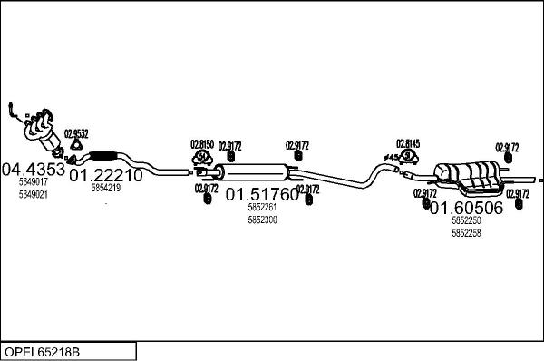 MTS OPEL65218B132620 - Échappement droxauto.com