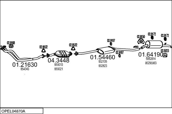 MTS OPEL04870A001247 - Échappement droxauto.com