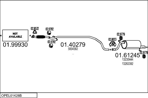 MTS OPEL01428B110026 - Échappement droxauto.com
