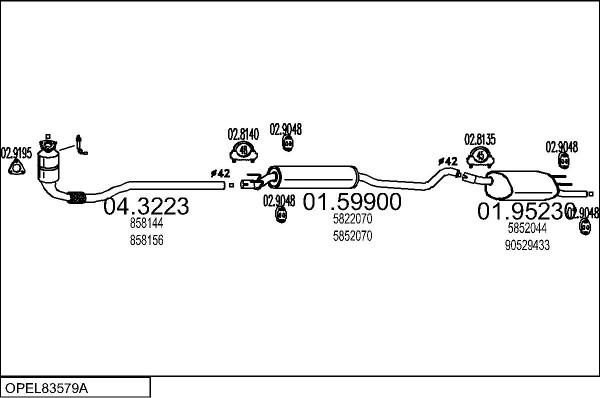 MTS OPEL83579A007863 - Échappement droxauto.com