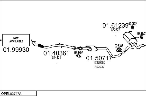 MTS OPEL82747A132555 - Échappement droxauto.com