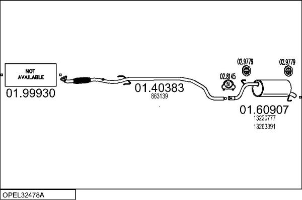MTS OPEL32478A110031 - Échappement droxauto.com