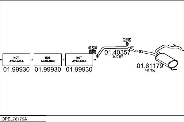 MTS OPEL78179A023498 - Échappement droxauto.com