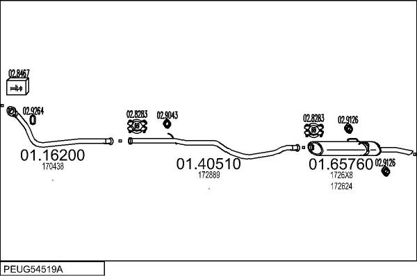 MTS PEUG54519A003752 - Échappement droxauto.com
