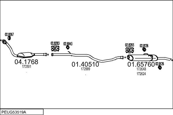 MTS PEUG53519A003752 - Échappement droxauto.com