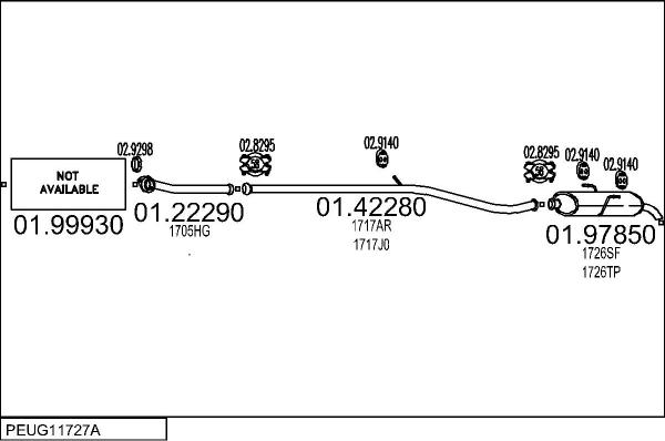 MTS PEUG11727A010285 - Échappement droxauto.com