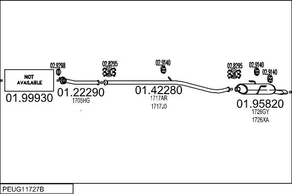 MTS PEUG11727B010285 - Échappement droxauto.com