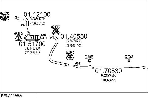 MTS RENA94368A008300 - Échappement droxauto.com