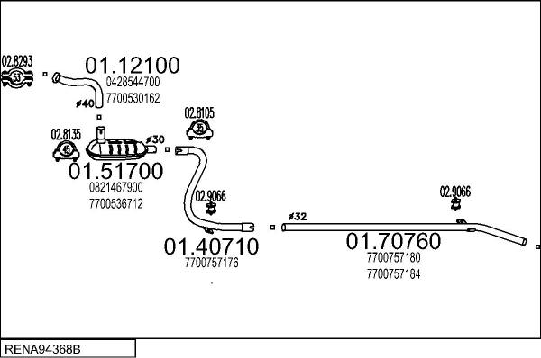 MTS RENA94368B008300 - Échappement droxauto.com