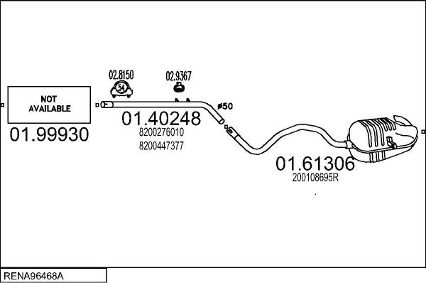 MTS RENA96468A015146 - Échappement droxauto.com