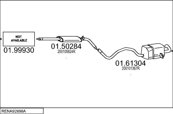MTS RENA92898A016124 - Échappement droxauto.com