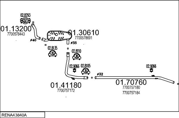 MTS RENA43840A001975 - Échappement droxauto.com