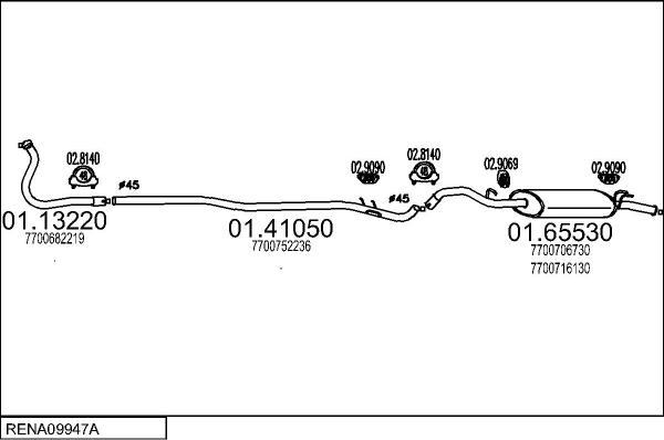MTS RENA09947A012321 - Échappement droxauto.com
