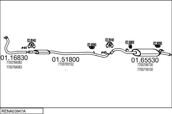 MTS RENA03947A012324 - Échappement droxauto.com