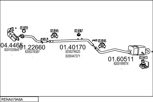 MTS RENA07948A129847 - Échappement droxauto.com